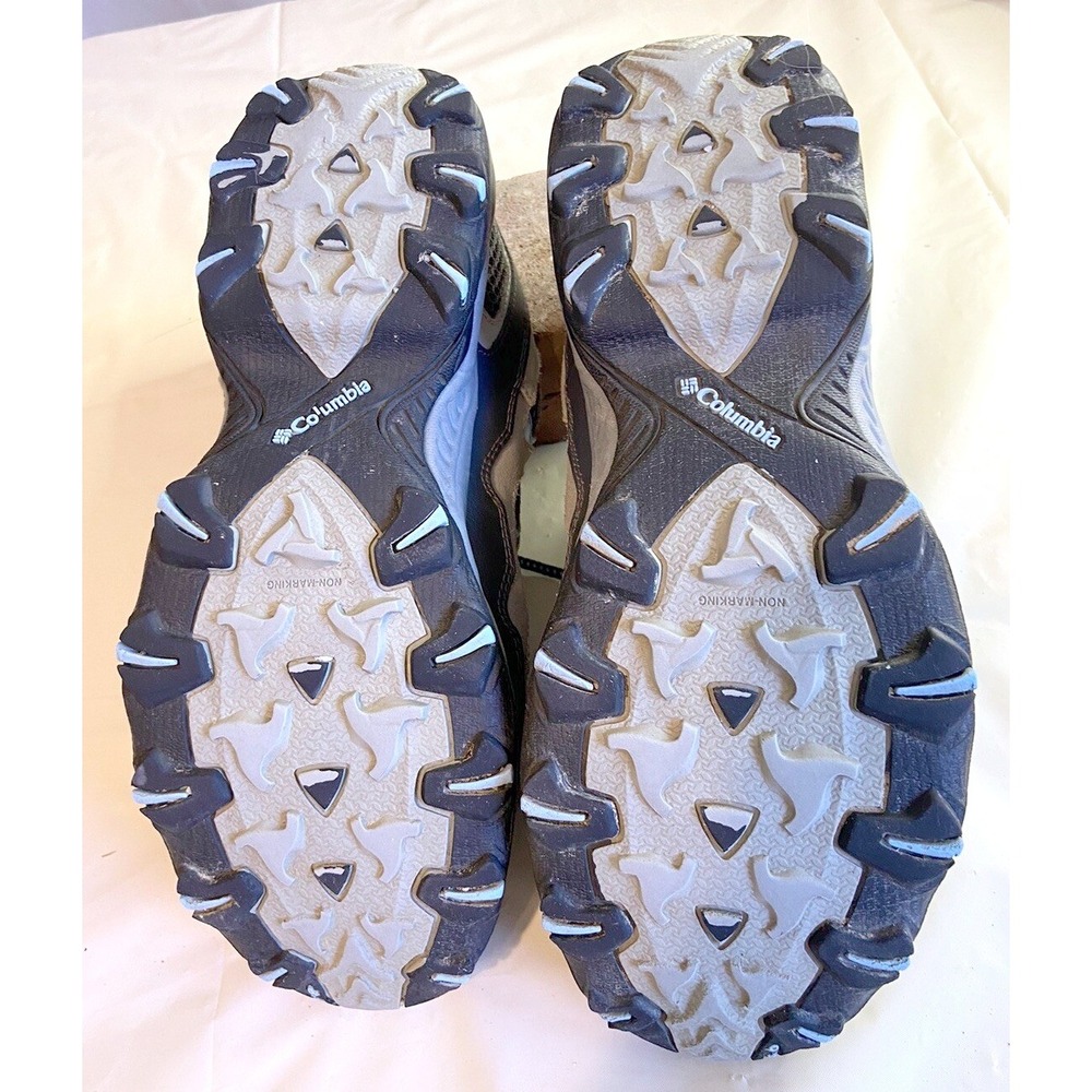 Columbia Omni-Grip Hiking Shoes Grey Blue Trail Sneakers BL3564-022 Size 10 - Picture 6 of 8